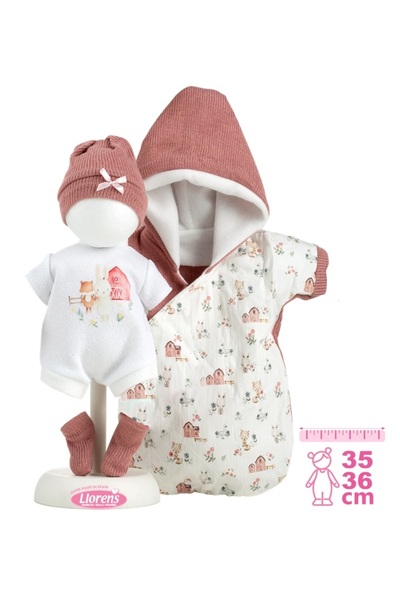 Llorens Costum M636-50 pentru nou-născut, mărime 35-36 cm, cu accesorii