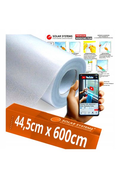 Solar Systems Folie mată pentru geam, cu aspect mat/cu efect de îngheț, 44,5 ...