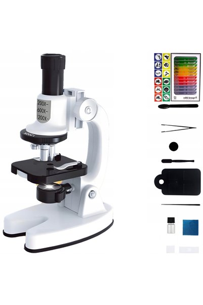 NO BRAND Microscop Digital pentru Copii, cu mărire mare de 1200x + Set de lam...