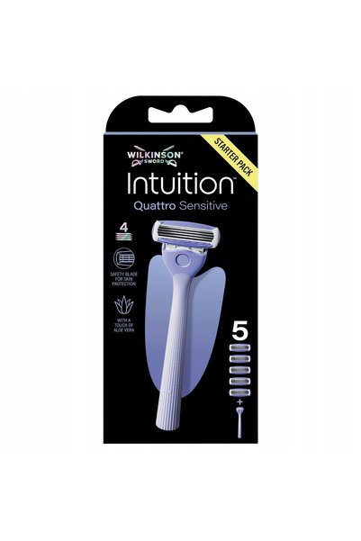 Wilkinson Aparat de ras Intuition Quattro Sensitive + 5 rezerve