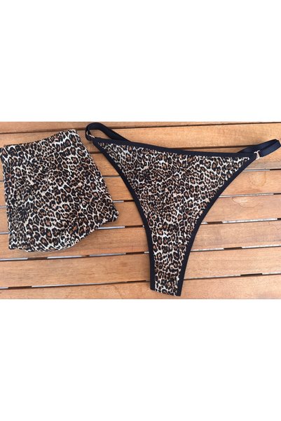 selenesilhouettes LEOPARD DESENLİ İÇ ÇAMAŞIRI(ÇİFT KOMBİNİ)
