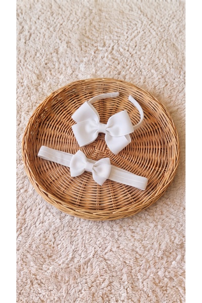 Massaltay Mother-Baby Matching Bow Crown and Baby Bandana Set – Mother-Daught...
