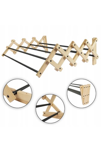 SEPIO Uscător de rufe mural HARMONIC, extensibil 80 cm, din lemn