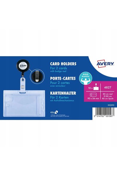 Avery Zweckform IDENTIFICATOR CU MECANISM PENTRU CARDURI 54x90mm 10 bucăți