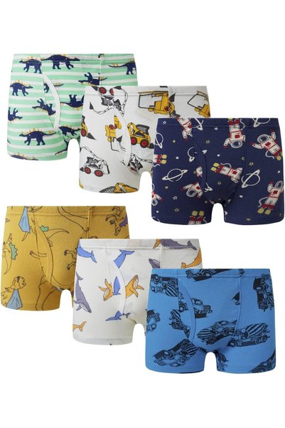 Generic boys' 100% Cotton Underwear - Comfortable & Breathable Printed Patter...