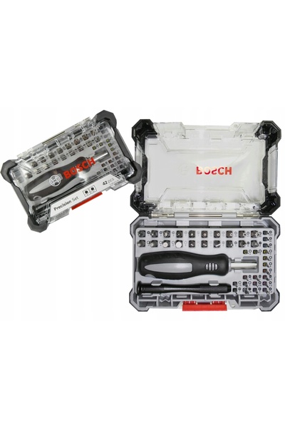Bosch Set de biți de precizie și standard 42 buc.