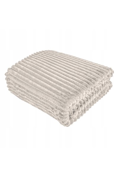 KONTRAST Pătură din poliester 200 cm x 160 cm bej