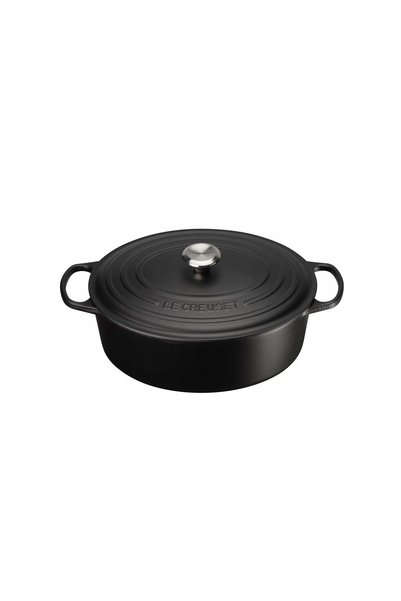 Le Creuset Tavă ovală Signature neagră 33 cm