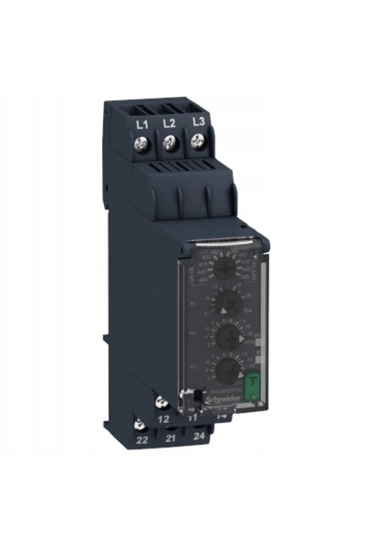 Schneider Electric Releu trifazat de monitorizare a tensiunii de urgență, sec...