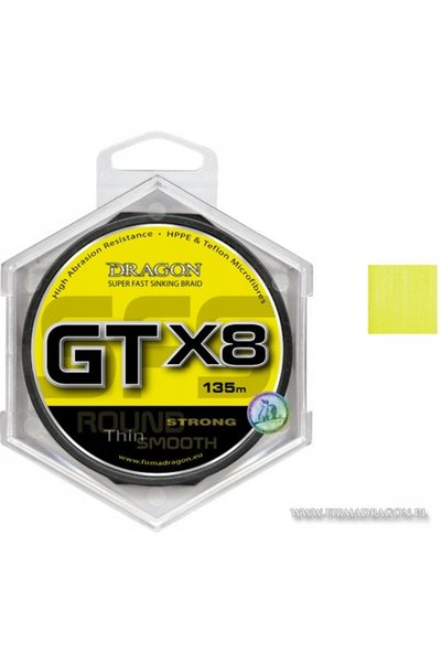 Dragon Plecionka GT X8 Sinking 135m 0.18mm 14.70kg