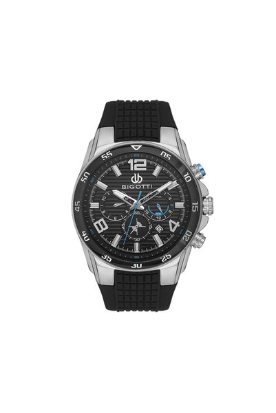 Bigotti Raffinato Black Silicone Watch for Men BG.1.10552-1