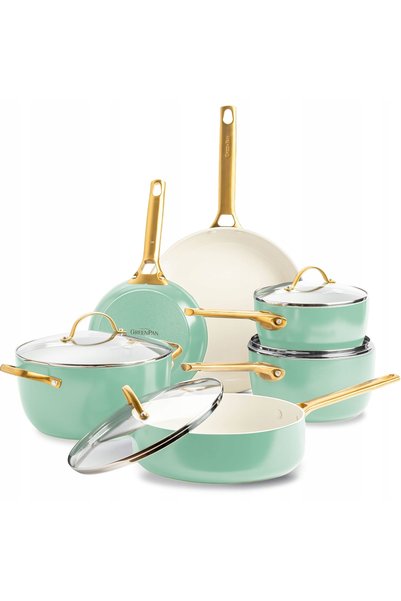 Greenpan Set de oale și tigăi Padova Reserve, 6 piese, verde