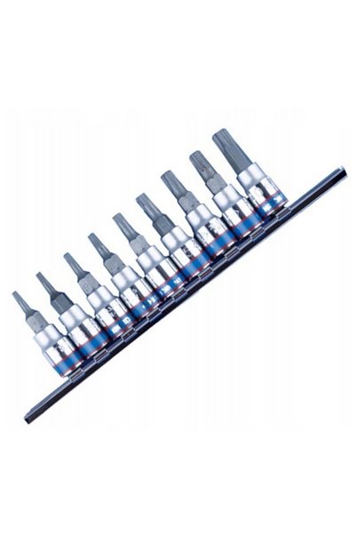 King Tony KPL. NASADEK 1/4'' TORX 9 PIESE T8-T40
