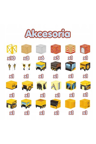 woopie SET BLOCURI MAGNETICE ȘANTIER DE CONSTRUCȚII