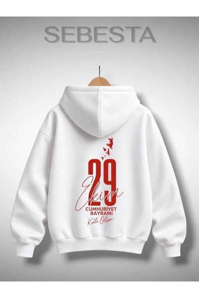 Sebesta Fashion New Season October 29 Printed 3 Yarn Cotton Capu Hooded Atshi̇rt