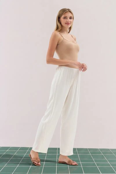 QANU Viscose Pants Underwear White