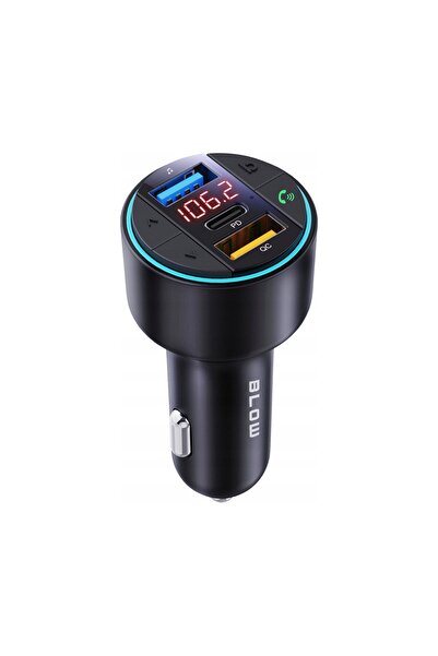 Blow Transmițător FM Încărcător Bluetooth BT USB Tip-C QC 3.0 + PD 30W Bas LE...