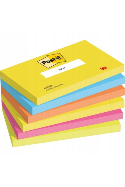 Post-it Carduri 76x127mm (655-TFEN) 5 culori (6x100)