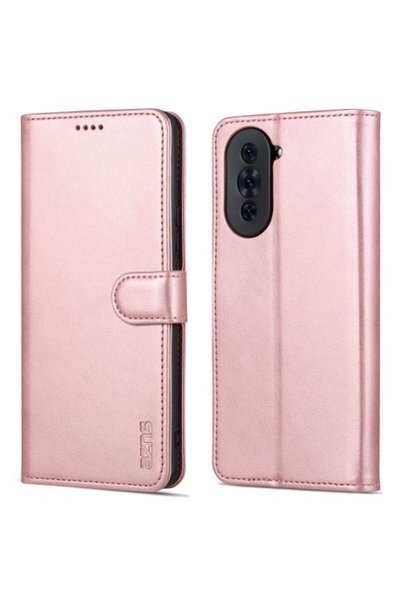OEM Θήκη Πορτοφόλι AZNS με Βάση (Δερμάτινη Υφή) για Huawei nova 10 4G - Ροζ Χ...