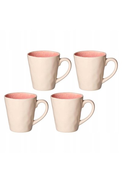 NO BRAND ROSE&TULIPANI CONCERTO FUSE ROSA Set de 4 căni 360 ml