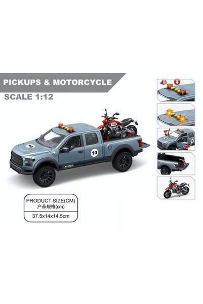 Ramiz Set de vehicul off-road cu funcții de lumină și sunet + Motocicletă