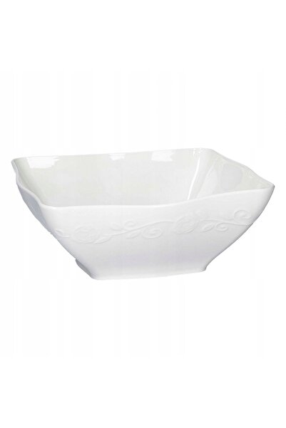 NO BRAND Set de 2 boluri adânci pătrate 22 cm Florentina La Porcellana Bianca