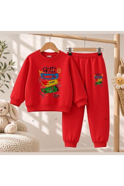 playwear Timski dukserica sa skejterskim printom za devojčice i dečake, okrug...