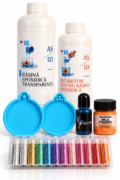 Perfect Home Kit complet de rășină epoxidică 1,5 L pentru ornamente de Crăciu...