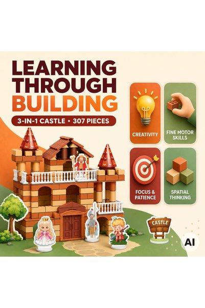 Jokomisiada SET DE CONSTRUCȚIE CASTEL CU CĂRĂMIDE