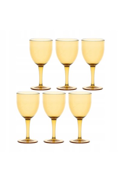 NO BRAND ROSE&TULIPANI FIABA Set de 6 pahare de vin din acril 400 ml, culoare...