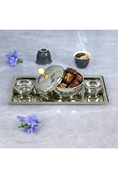 Generic Exercise Set with Steel Tray with Elegant Design - Gold Nickel - 5 Pi...