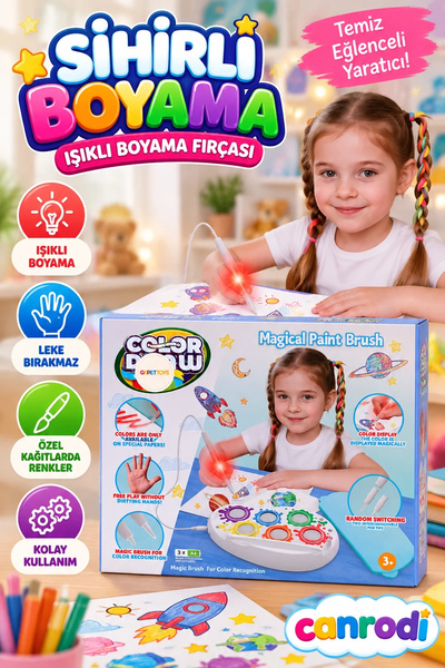 canrodi WF-6003A SİHİRLİ BOYAMA LEKESİZ IŞIKLI BOYAMA FIRÇASI