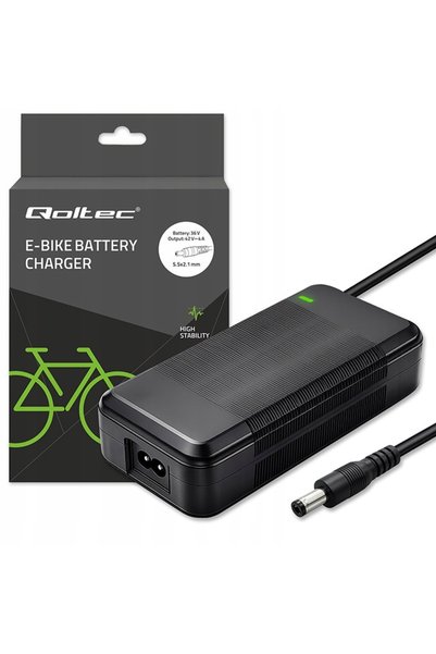 Qoltec Încărcător rapid 36V 42V 4A 168W pentru bicicletă electrică și trotine...
