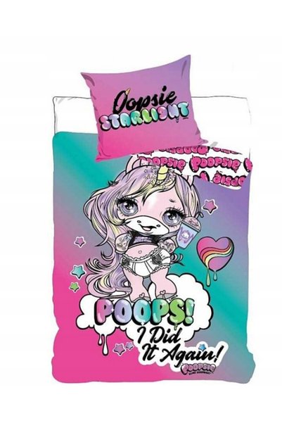 NO BRAND Set husă de pilotă pentru copii Poopsie Slime Surprise, 140x200cm, d...