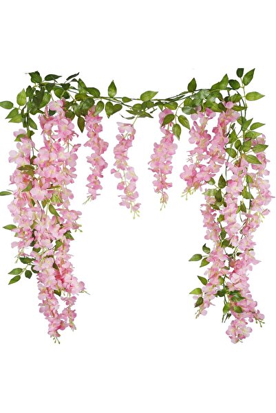 Generic زهور الوستارية الاصطناعية، إكليل من الزهور الحريرية المعلقة باللون ال...