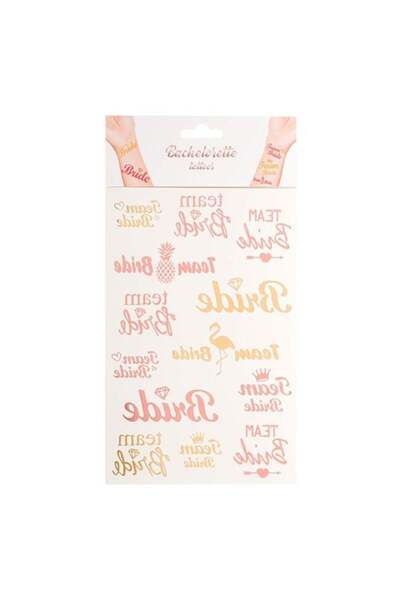 SHOPIENS Set 13 bucati autocolante pentru decor tattoo pentru petrecere roz a...