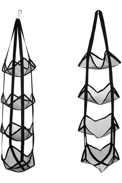 TERRIFI Ball Storage Organizer, 2-Piece 4-Tier Mesh Sports Ball Holder with 4...