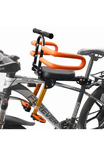Grandia Child Bicycle Seat with Safety Bar and Footrests, Front Mount