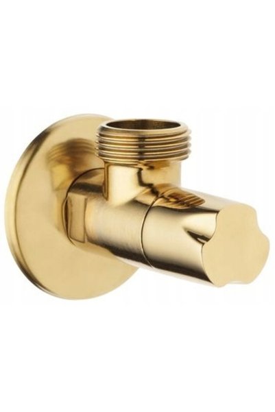 Invena Robinet unghiular auriu 1/2"x3/8 " pentru chiuvetă de baie, 3 bucăți