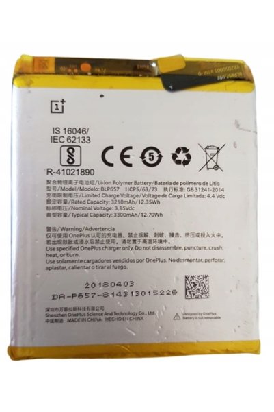 Oneplus BATERIE NOUĂ ORIGINALĂ blp657 ONEPLUS 6 A6003, A6000