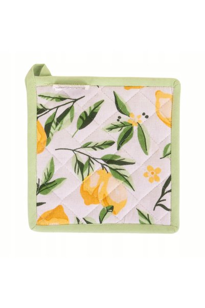 Excellent Houseware Prosop de bucătărie din bumbac cu model lămâie 20x20 cm