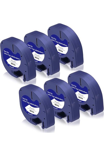 LabelPros شرائط لاصقة بديلة لطابعة DYMO LetraTag 91330، شريط بلاستيكي/ورقي ذا...