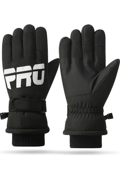 Techsuit Γάντια οθόνης αφής Pro (OG104) - για Σκι, Αδιάβροχα, Μέγεθος L - Μαύρα
