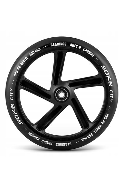 Sokeytr Roți de scuter urban negre de 200mm, 2 bucăți, SOKE
