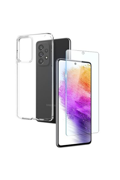 NORTHJO Θήκη Σιλικόνης TPU με Τζαμάκι Προστασίας για Samsung Galaxy A73 5G - ...