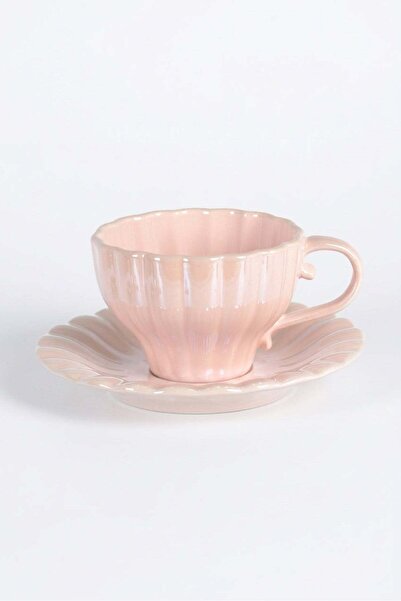 İpek Porselen 6-Person Luster Pink Mrvel Porcelain Coffee Set – Stylish and E...
