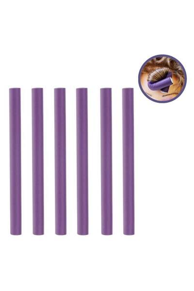 SHOPIENS Bigudiuri par din spuma mov Ø2 cm set 6 bucati Shopiens®