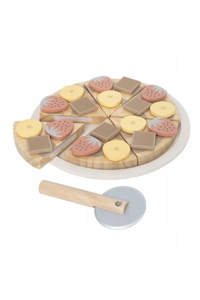 Jokomisiada Set din lemn de tăiat pizza și desert pentru copii
