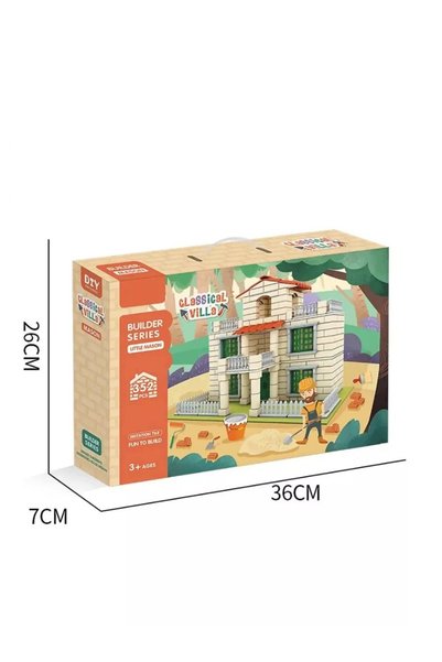 woopie Set de construcție Vilă din cărămizi 352 piese. pentru copii