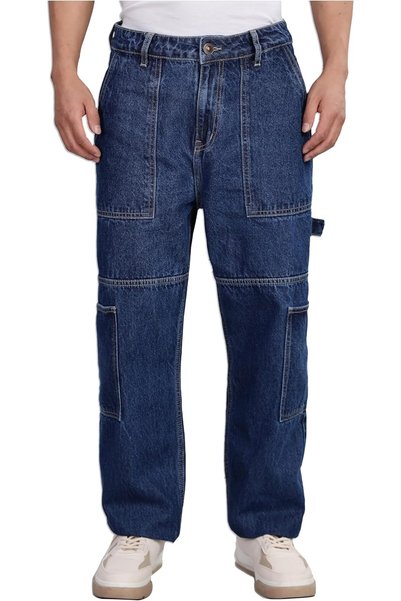 Generic جينز رجالي مريح (INKSS25MJN-602_Denim Divine)